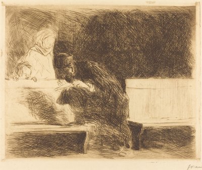 Prawnik przechodzący przez brief autorstwa Jean Louis Forain