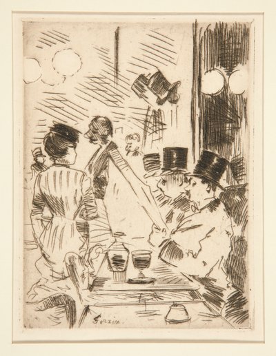 Kawiarnia nowych Aten autorstwa Jean Louis Forain