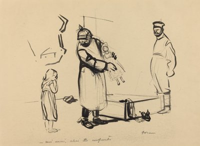 Po Paryżu. -ja też, chai dla dzieci, ok. 19141919. autorstwa Jean Louis Forain