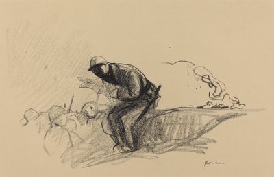 Nowości w okopach, ok. godz. 19141919. autorstwa Jean Louis Forain