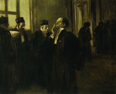 Scena korytarza pałacowego; Scena korytarzowa w Pałacu, ok. 1905 autorstwa Jean Louis Forain