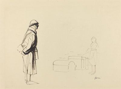 Poilu i pielęgniarka, ok. 1930 r. 19141919. autorstwa Jean Louis Forain