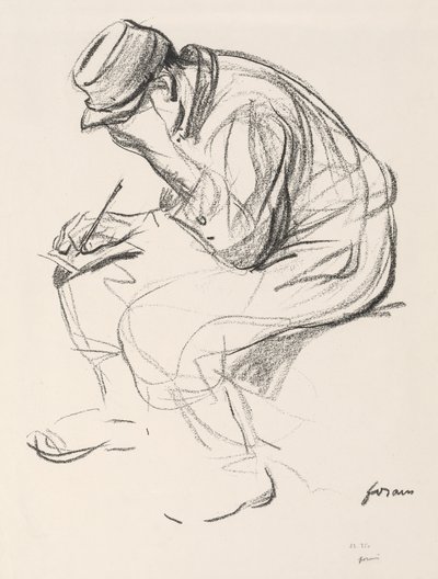 Więzień wojenny piszący list. autorstwa Jean Louis Forain