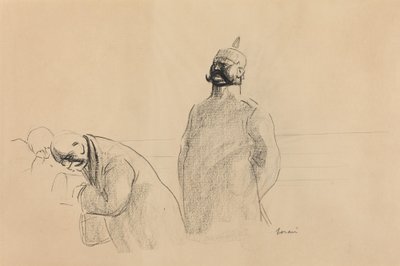 Żołnierz pruski i cywile, ok. 1930 r. 1919. autorstwa Jean Louis Forain