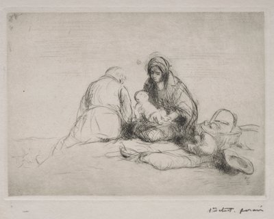 Odpocznij w locie do Egiptu autorstwa Jean Louis Forain