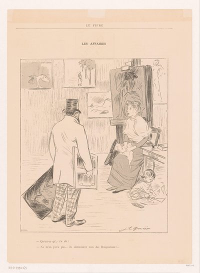 Malarz rodziny w studio Les affaires (tytuł na obiekcie) autorstwa Jean Louis Forain