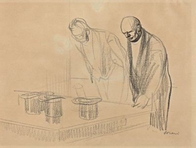 Czapki aliantów [recto], ok. 1930 r. 19141919. autorstwa Jean Louis Forain