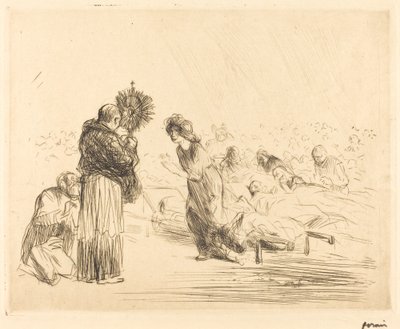 Cud przed Najświętszym Sakramentem (tablica czwarta) autorstwa Jean Louis Forain