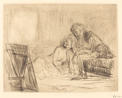Odpoczynek modela (pierwsza płyta) autorstwa Jean Louis Forain
