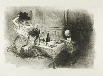 Prywatna jadalnia, piąty talerz autorstwa Jean Louis Forain
