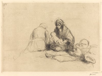 Reszta w ucieczce do Egiptu autorstwa Jean Louis Forain
