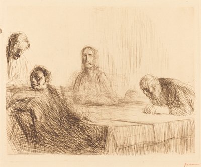 Wieczerza w Emaus (druga płyta) autorstwa Jean Louis Forain