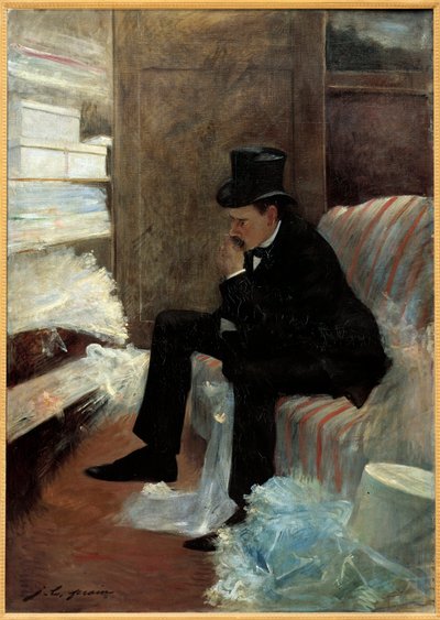 Obraz wdowca Jean Louis Forain (1852-1931) XIX w., olej na płótnie, wym. 1,41x1 m Paryż, Musee d