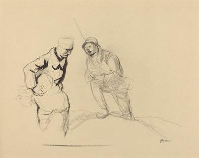 Dwóch żołnierzy, ok. 1930 19141919. autorstwa Jean Louis Forain