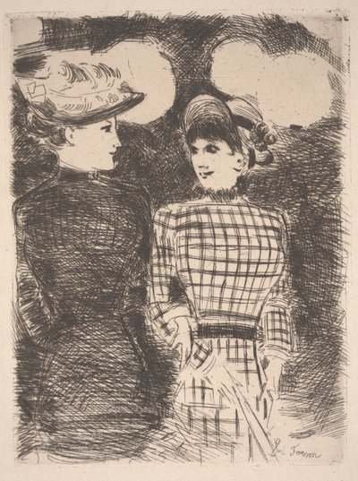 Dwie kobiety (akwaforta) autorstwa Jean Louis Forain
