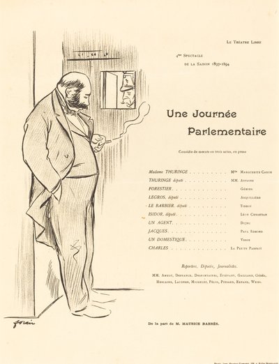 Dzień parlamentarny autorstwa Jean Louis Forain