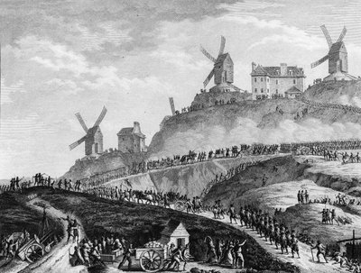 Rewolucja francuska: drzwi Canons de Paris do Montmartre 15 lipca autorstwa Jean Louis II (after) Prieur