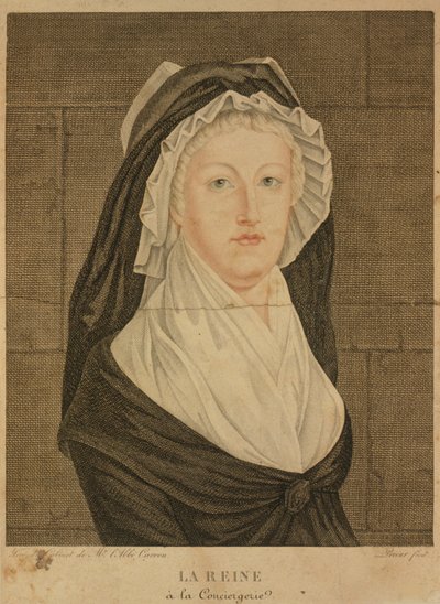 Maria Antonina w Conciergerie jako Więzień, 1793 autorstwa Jean Louis Prieur