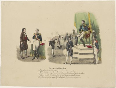 Audiencja Wilhelma I i Karola X, 1827 r. dwie Widzowie (tytuł na przedmiocie) autorstwa Jean Louis Van Hemelryck (attributed to)