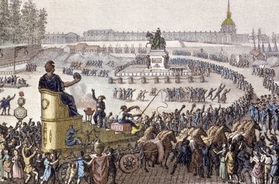 Pierwsze obchody Wolności w Paryżu 15 kwietnia autorstwa Jean Louis the Younger Prieur