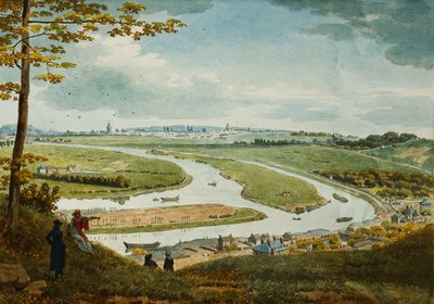 Widok na Paryż i Sekwanę z Saint-Cloud, autorstwa Jean Lubin Vauzelle