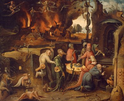 Kuszenie św. Antoniego, Jan Mandyn (ok. 1500-1560) autorstwa Jean Mandyn