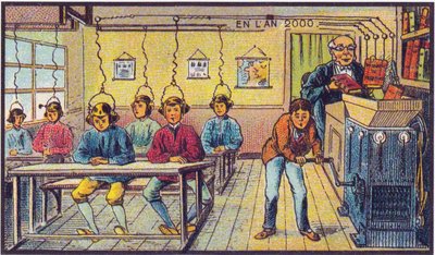 W szkole. Z cyklu Wizje Roku 2000, 1899 autorstwa Jean Marc Côté