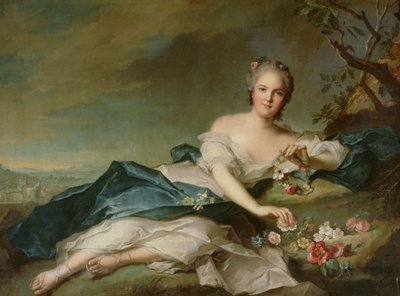 Henrietta Maria z Francji (1606-69) jako Flora, 1742 autorstwa Jean Marc Nattier