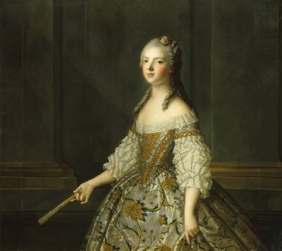 Lady Adelaide of France 1732-1800, Trzymając wachlarz, ca. autorstwa Jean Marc Nattier