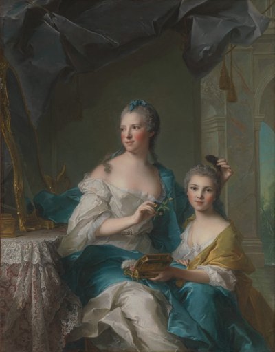 Madame Marsollier i jej córka, 1749. autorstwa Jean Marc Nattier