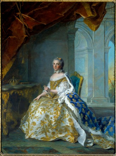 Portret Louise Elisabeth z Francji, Infante z Hiszpanii, a następnie księżnej Parmy (1727-1759) Obraz Jean Marc (Jean-Marc) Nattier (1685-1766) 1761 Słońce 2,4x1,84m autorstwa Jean Marc Nattier