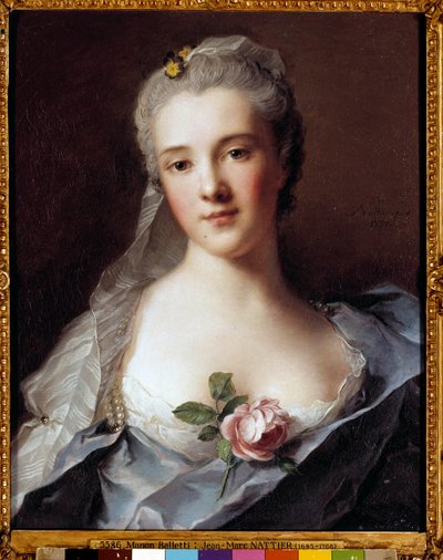 Portret Manon Balletti (1740-1776), żony architekta Jean Francois Blondel (1705-1774) Obraz Jean Marc (Jean-Marc) Nattier (1685-1766) autorstwa Jean Marc Nattier
