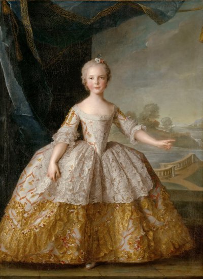 Księżniczka Izabela z Parmy 1741-1763 jako dziecko autorstwa Jean Marc Nattier