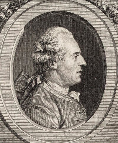 Portret skrzypka i kompozytora Jean Joseph Cassanéa de Mondonville 1711-1772. autorstwa Jean Marie Delatre