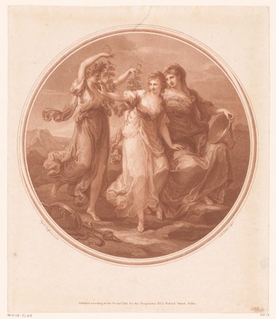 Beauty (Bellezza) doradzana przez Prudence (Prudentia), odrzuca pokusy szaleństwa (Pazzia) autorstwa Jean Marie Delattre