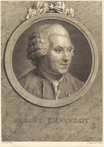 Hubert Gravelot autorstwa Jean Massard after Maurice Quentin de La Tour