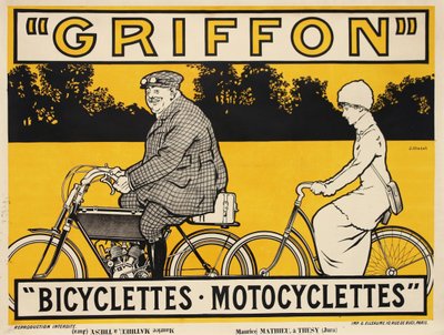 Griffon Rowery Motocykle, c. 1905. autorstwa Jean Matet
