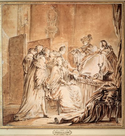 Przed balem przebierańców, 1762. autorstwa Jean Michel the Younger Moreau