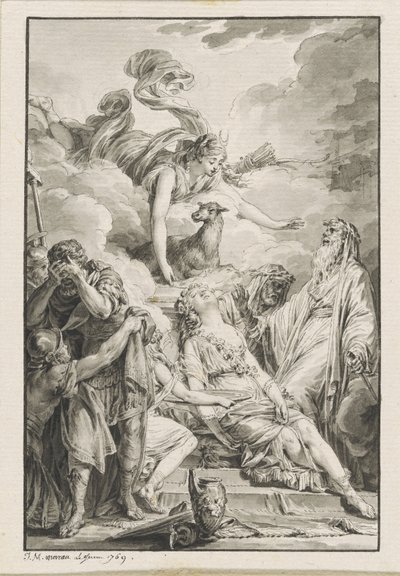 Ofiara Ifigenii autorstwa Jean Michel Moreau
