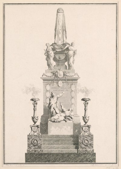 Katafalk autorstwa Jean Michel Moreau le Jeune