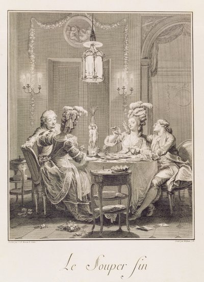 Wspaniała Wieczerza, 1781, rytowana przez I.S. Helman (1743-1809) autorstwa Jean Michel the Younger Moreau