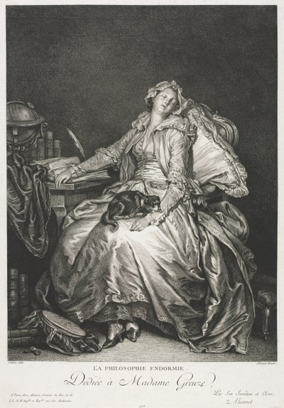 Madame Greuze śpi autorstwa Jean Michel the Younger Moreau