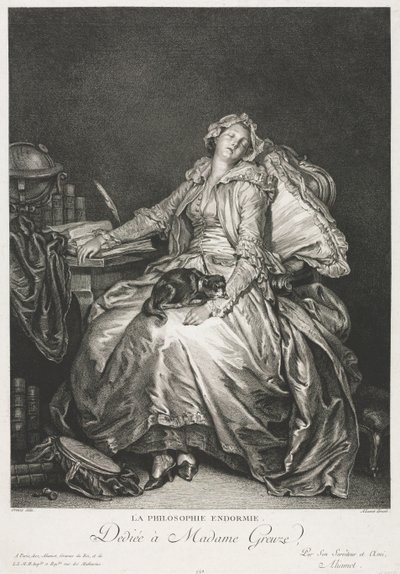 Madame Greuze śpi, 1776. autorstwa Jean Michel the Younger Moreau