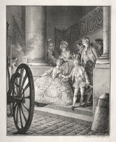 Restive of Breton: Mali chrzestni autorstwa Jean Michel the Younger Moreau