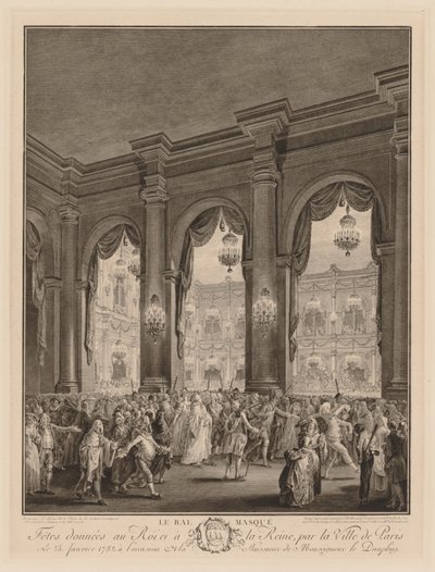 Bal maskowy autorstwa Jean Michel the Younger Moreau
