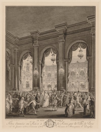 Bal maskowy, 1782. autorstwa Jean Michel the Younger Moreau