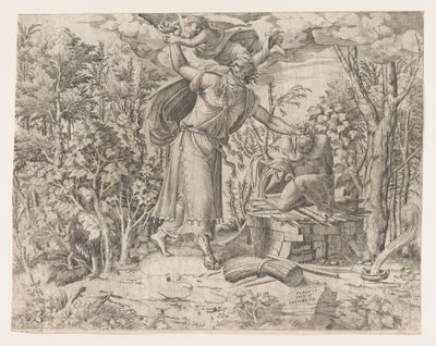 Abraham składający Izaaka w ofierze, 1535-55. autorstwa Jean Mignon