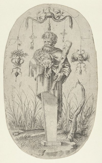 Herkules ze swoją maczugą, 1535-55. autorstwa Jean Mignon