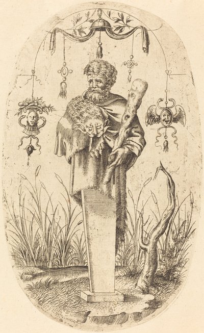 Herkules ze swoim klubem autorstwa Jean Mignon