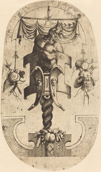 Satyr pochyla się w prawo autorstwa Jean Mignon